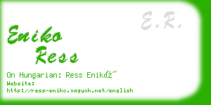 eniko ress business card